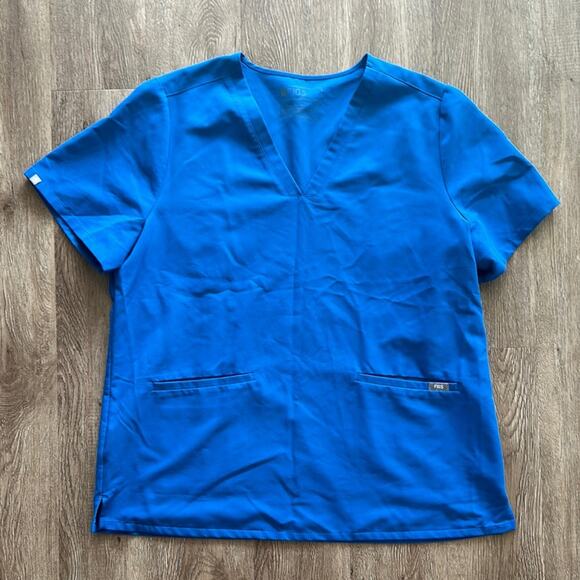 Figs Casma Three-Pocket Scrub Top Royal Blue Size XXL Medical Hospital - Picture 1 of 4